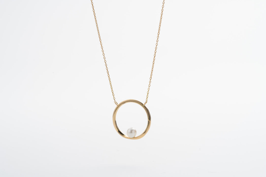 Circularity - K18 サーキュラリティパールペンダント鏡面ポリッシュ - 