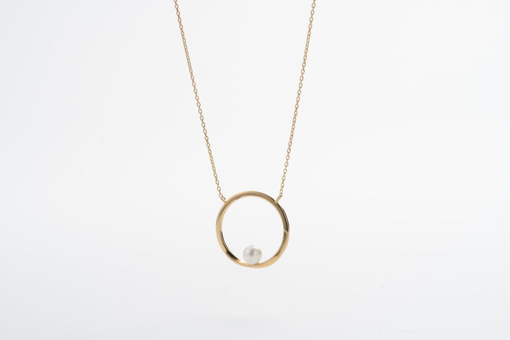 Circularity - K18 サーキュラリティパールペンダント鏡面ポリッシュ - 