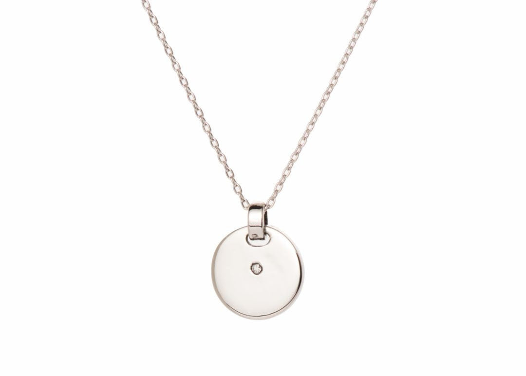 Coin - PT900 コインダイヤペンダント鏡面ポリッシュ - 