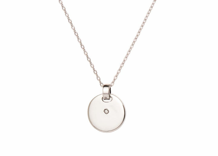Coin - PT900 コインダイヤペンダント鏡面ポリッシュ - 